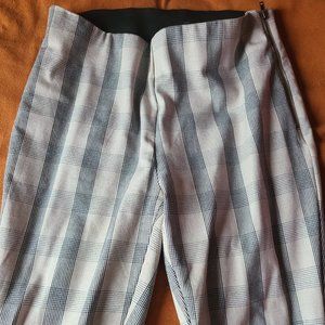 Plaid beige work pants